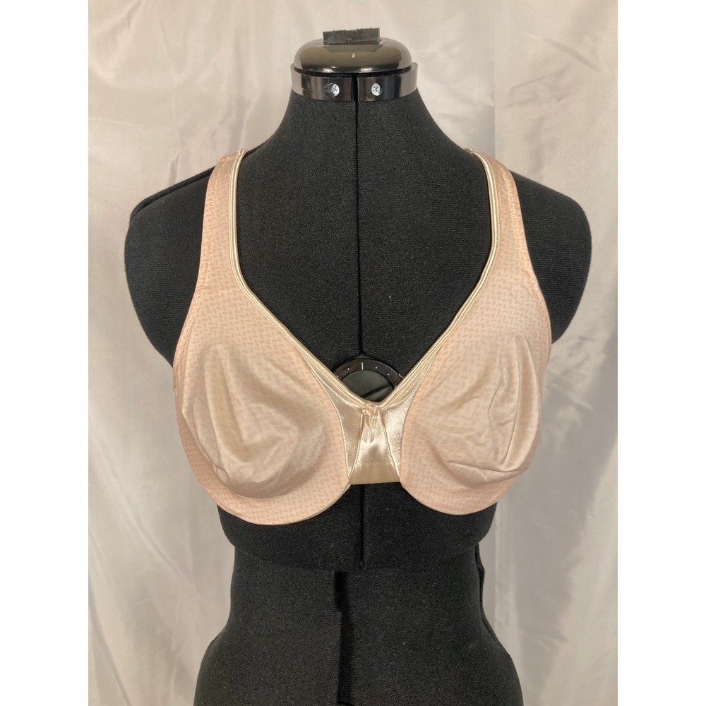 38C Olga 35002 White Pink Underwire Unlined Bra